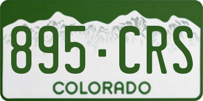 CO license plate 895CRS