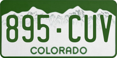 CO license plate 895CUV