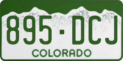 CO license plate 895DCJ