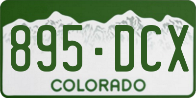 CO license plate 895DCX