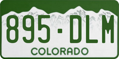 CO license plate 895DLM