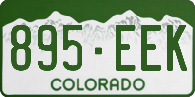 CO license plate 895EEK
