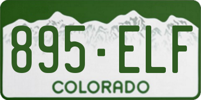 CO license plate 895ELF