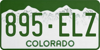 CO license plate 895ELZ