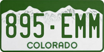 CO license plate 895EMM