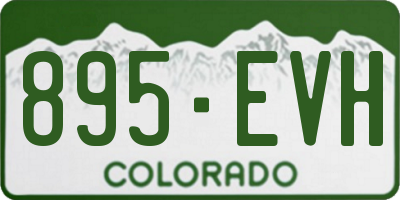 CO license plate 895EVH