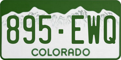 CO license plate 895EWQ