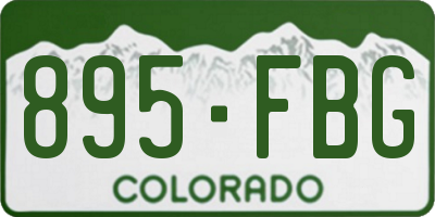 CO license plate 895FBG