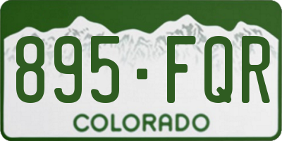 CO license plate 895FQR