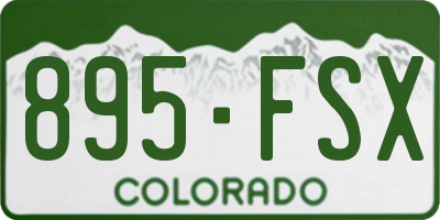 CO license plate 895FSX