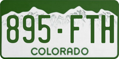 CO license plate 895FTH