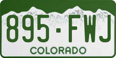 CO license plate 895FWJ