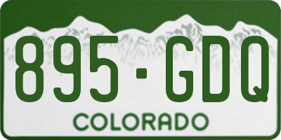 CO license plate 895GDQ