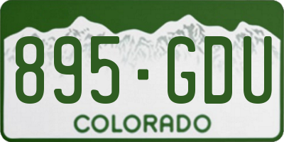 CO license plate 895GDU