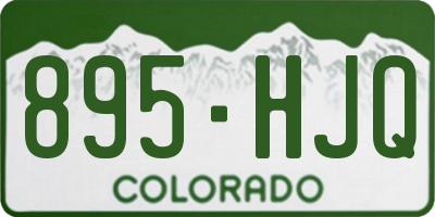 CO license plate 895HJQ