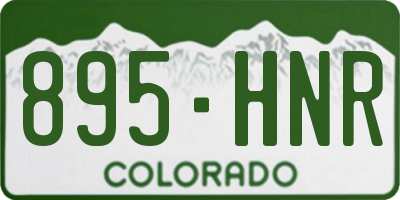 CO license plate 895HNR