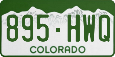 CO license plate 895HWQ
