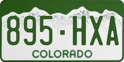 CO license plate 895HXA