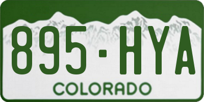 CO license plate 895HYA