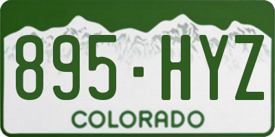 CO license plate 895HYZ