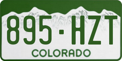CO license plate 895HZT