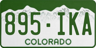 CO license plate 895IKA