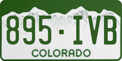 CO license plate 895IVB