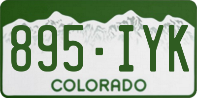 CO license plate 895IYK