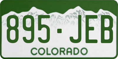 CO license plate 895JEB