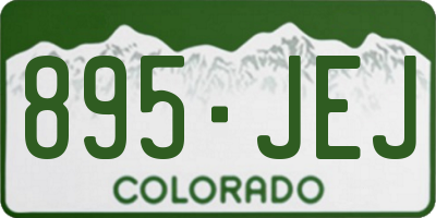 CO license plate 895JEJ