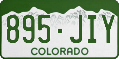 CO license plate 895JIY