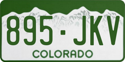 CO license plate 895JKV
