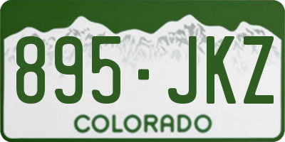CO license plate 895JKZ