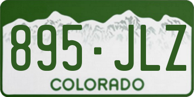 CO license plate 895JLZ