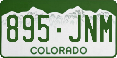 CO license plate 895JNM