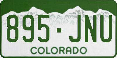CO license plate 895JNU