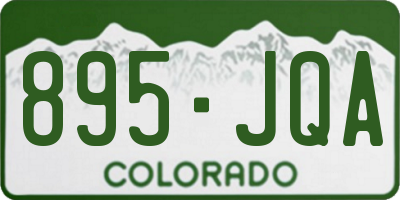 CO license plate 895JQA