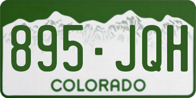 CO license plate 895JQH