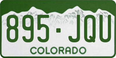 CO license plate 895JQU
