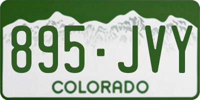 CO license plate 895JVY