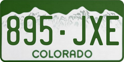 CO license plate 895JXE