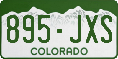 CO license plate 895JXS