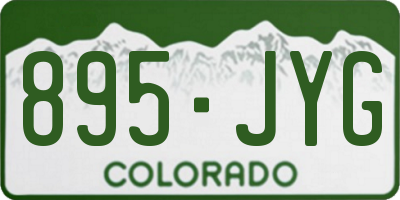 CO license plate 895JYG