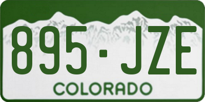 CO license plate 895JZE