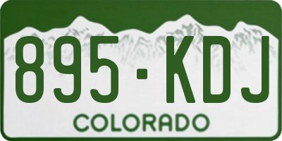 CO license plate 895KDJ