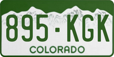 CO license plate 895KGK