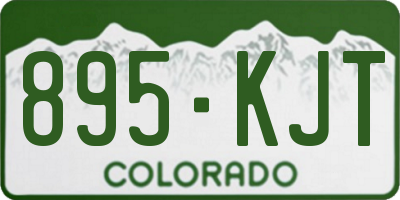 CO license plate 895KJT