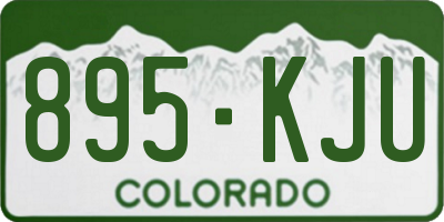 CO license plate 895KJU