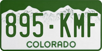 CO license plate 895KMF
