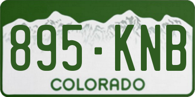 CO license plate 895KNB